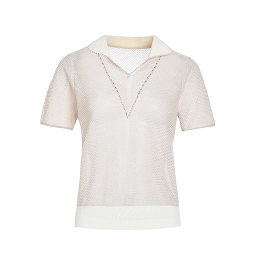 乔万尼桑蚕丝冰丝针织衫夏季薄款短袖EM2M852 商品图4