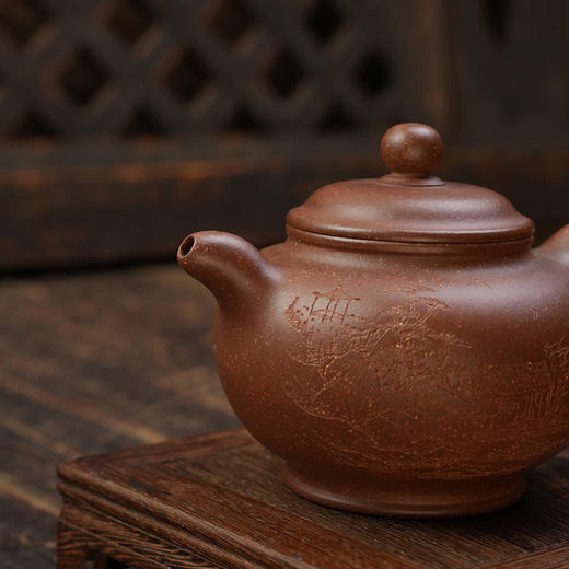 郭琴 掇只壶 宜兴紫砂原矿茶壶紫砂壶功夫茶泡茶壶茶具仿古 商品图5