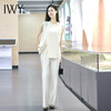 IWY/米白无袖西装上衣夏季新款小众设计感下摆开叉工作服C13522+P23522 商品缩略图2