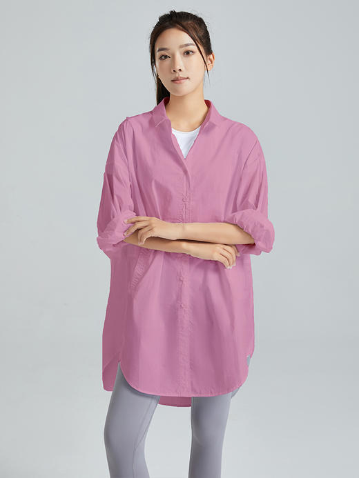 哈瓦塔全棉防晒休闲长款开襟衫 商品图4