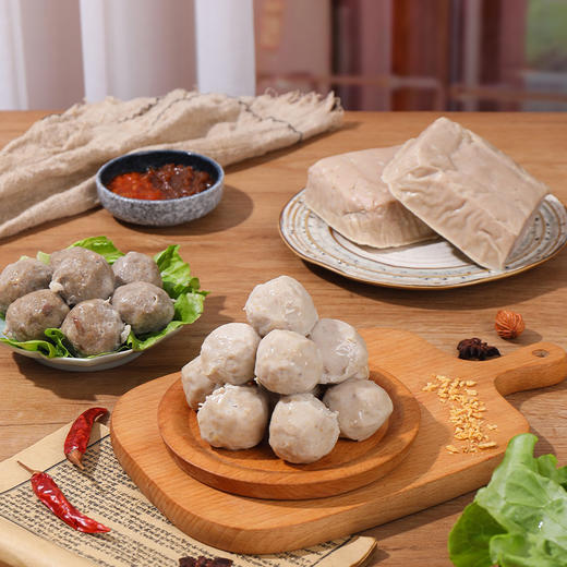 【 顺丰包邮】非遗技艺潮汕手打猪肉丸+猪肉饼+猪肚丸 ， 劲道Q弹，爽弹多汁 一口满足 潮汕风味！ 商品图1