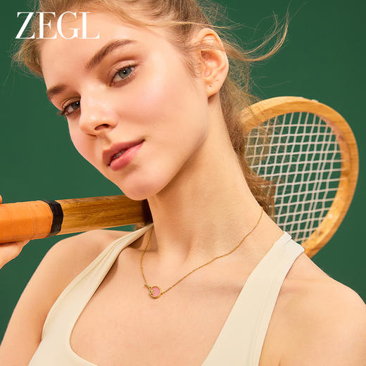 ZEGL设计师运动系列925纯银网球拍项链女款2024新款轻奢小众配饰 商品图1