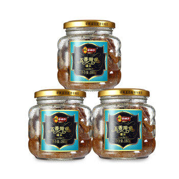 林家铺子 五香带鱼罐头 180g*3罐 即食海鲜零食罐头下饭酒菜 商品图1