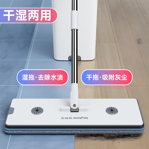 佳帮手  拖把  扫除道方形彩虹刮刮乐二代塑板直柄款-佳灰2布（0.7mm杆）JBS-PBTB-GF2S1-7JGY2P 商品图4