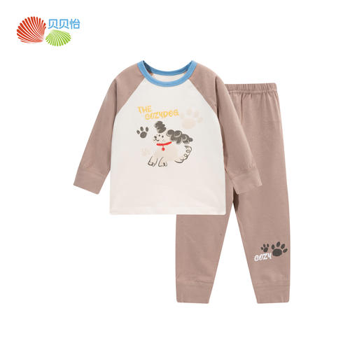 贝贝怡童装儿童家居服两件套2024春秋新款男童套头套装球衣秋裤ZB3DT007 商品图5