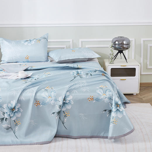 红蜻蜓 家纺夏天凉席冰丝席三件套单双人通用可机洗席子夏季宿舍用-竹影 席子/230*250cm 商品图1