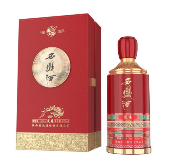 【第二件0元】西凤酒 凤臻（中国红）52度 凤香型白酒 500ml