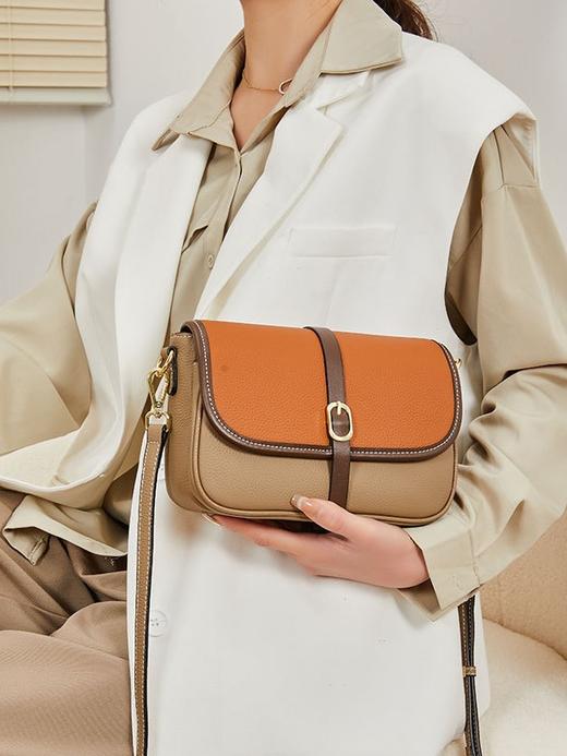 【轻松出行 演绎时尚】2024新款斜挎包 女高级感 小众软皮包 百搭休闲通勤 大容量单肩包-QQ 商品图0