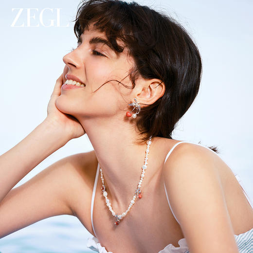 ZEGL缤纷甜果系列人造珍珠樱桃耳环女轻奢高级感水果耳钉夏日耳饰 商品图1