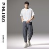 PINLI品立夏季新款宽松休闲束脚裤男潮牌百搭纯色工装九分裤B242117125 商品缩略图1