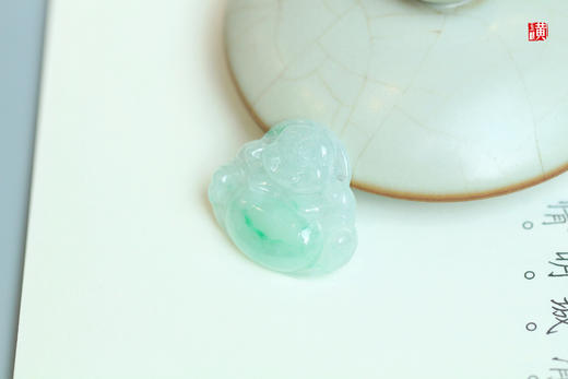 【吉祥如意】天然翡翠弥勒佛 配精美挂绳 商品图1