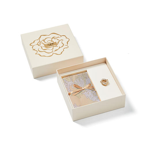 万事利“花瑶月影”真丝长巾丝巾扣礼盒 商品图2