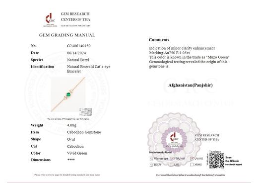 1.05ct 祖母绿手链 商品图4