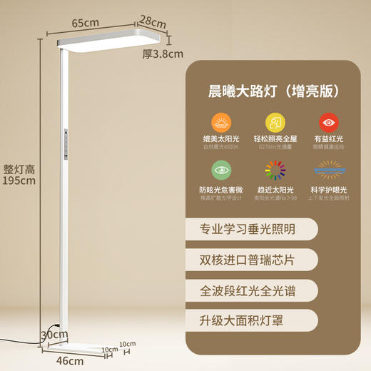 【团购秒杀】大满贯落地立式护眼台灯全光谱晨曦大路灯 商品图0