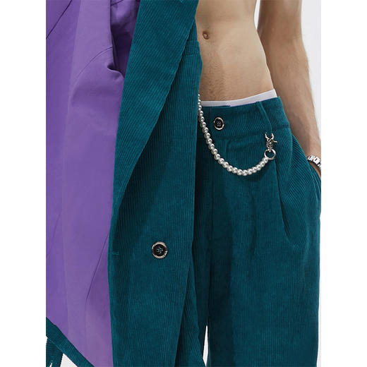 TIWILLTANG启世录 RETURN 灯芯绒结构撞色长裤 商品图1