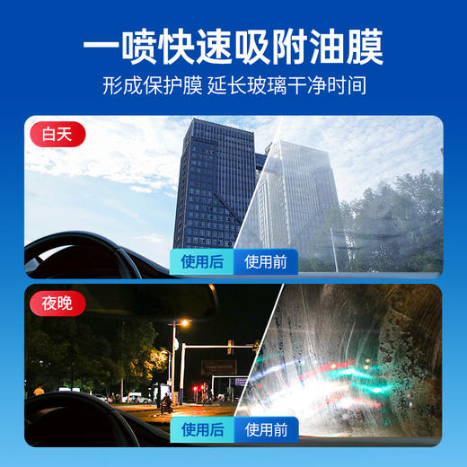 固特威南极一号汽车玻璃油膜去除剂前挡风车窗强力油膜清洗洁喷雾 商品图1