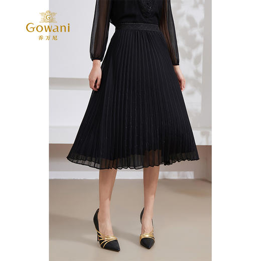 乔万尼半身裙女夏季新款百褶半裙显瘦百搭EM2D769 商品图1