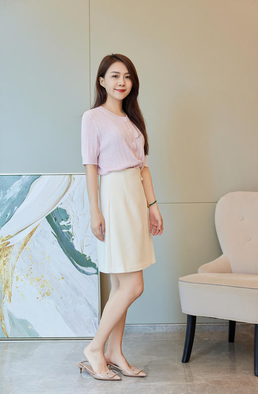 气质OL玉白半裙 商品图1