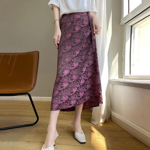 新中式复古开叉一步裙女夏季2023新款包臀半身裙显瘦气质中长裙子_HLY 商品图7