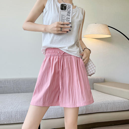 【浅绿冰丝山本短裤外穿】夏季新款 高腰阔腿中裤 宽松休闲五分裤 轻薄透气 商品图7