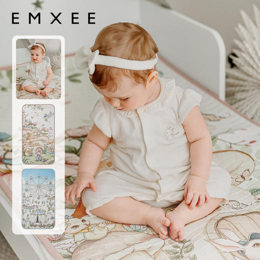 【夏日凉席】EMXEE嫚熙婴儿冰皮凉席幼儿园儿童午睡专用席子新生儿宝宝夏季透气凉席 商品图5