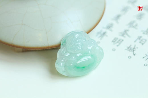 【吉祥如意】天然翡翠弥勒佛 配精美挂绳 商品图2