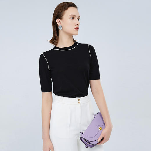 EITIE爱特爱秋季新款通勤气质百搭套头针织衫7501202 商品图3