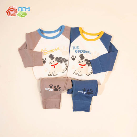 贝贝怡童装儿童家居服两件套2024春秋新款男童套头套装球衣秋裤ZB3DT007 商品图3