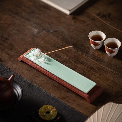 千里江山线香插香炉家用室内卧香炉陶瓷插香香薰摆件礼物 商品图2