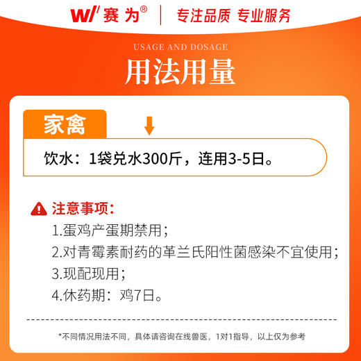 【禽用】赛为兽药阿莫西林兽用正品可溶性粉鸡咳嗽药鸭猪鸡药感冒拉稀消炎 商品图3