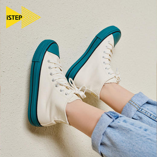 ISTEP高帮帆布鞋经典款撞色帆布鞋 商品图2