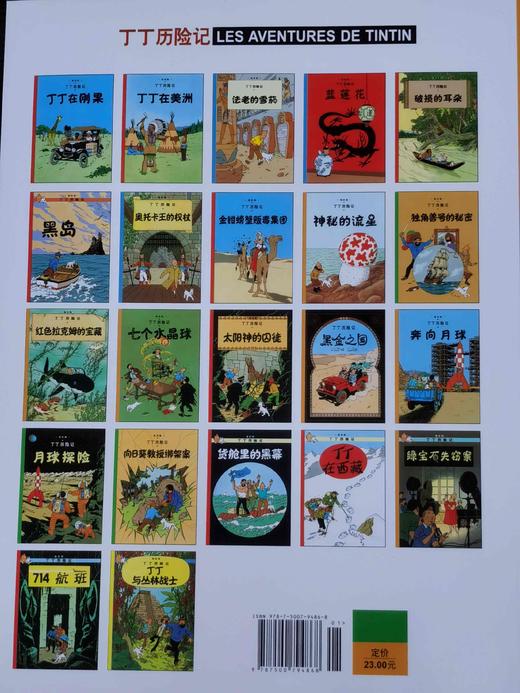 《丁丁历险记》，16开平装，彩绘本，比利时 埃尔热著，中国少年儿童出版社2021年版，印次不详，定价506，售价202元。品相95成 商品图0