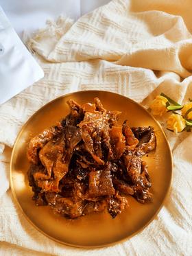 地道延边风味！【明太鱼皮/拌明太鱼丝】鲜香不腥 甜辣适中 鱼皮软中不失韧劲儿 朝鲜半岛海洋的风情~