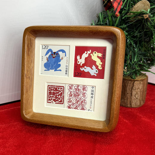 岁岁平安邮票、十二生肖岁岁平安实木摆件 商品图3