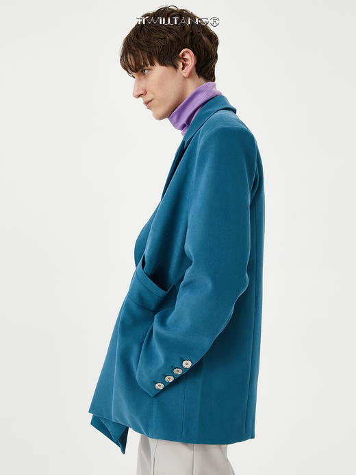 TIWILLTANG启世录ANEW 时装原创先锋3/4门襟浪漫垂感西装 商品图4