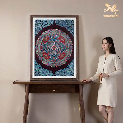 铜师傅 手工錾刻 唐卡铜雕画《荷花吉祥图》 商品图4