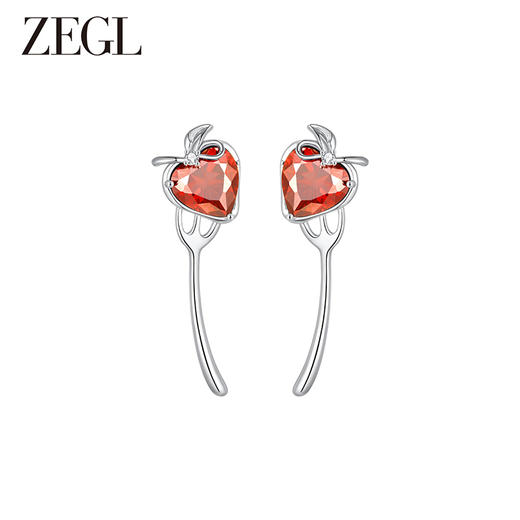 ZEGL缤纷甜果系列草莓耳环女2024新款爆款高级感耳钉银针夏日耳饰 商品图4