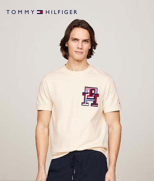【特价商品不退不换】TOMMY 短袖T恤男  MW34423-AEF 米白色. 商品图4