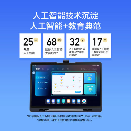 科大讯飞AI学习机T20| 个性化精准 不同学龄 专属学习方案 AI全局护眼+坐姿守护 5000万广角翻转摄影头 商品图2