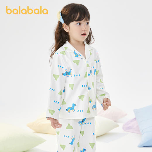 巴拉巴拉儿童睡衣套装纯棉秋季男童女童家居服宝宝小中大童亲肤潮 商品图2