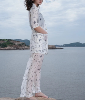 臣禾花染休闲裤K212061906