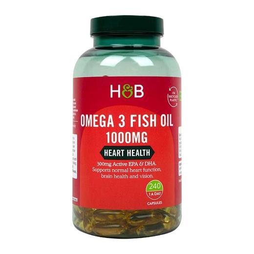 英国HB荷柏瑞Omega多烯鱼油软胶囊1000MG 240粒 商品图2