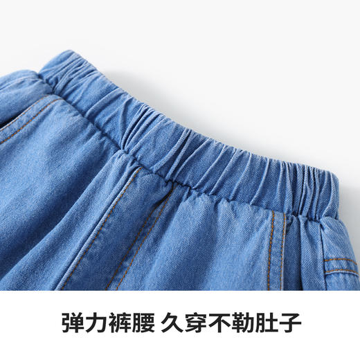【110-165】男童夏款简约休闲轻薄牛仔短裤裤子精典泰迪 商品图5