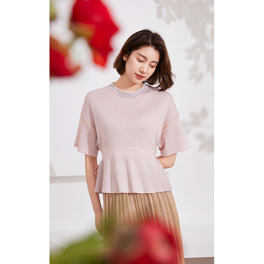 乔万尼针织衫女新款通勤优雅设计EM2M853 商品图2