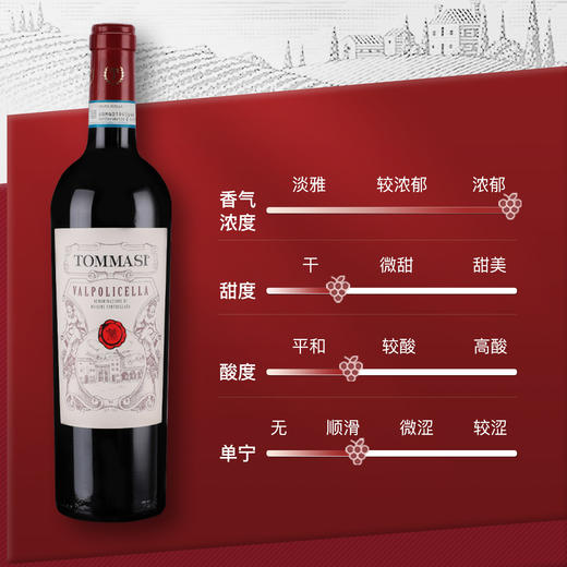 托马斯瓦尔普利切拉红葡萄酒 2023 意大利 Tommasi Valpolicella DOC 商品图1