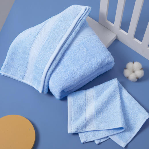 洁丽雅（Grace）纯棉亲肤素色浴巾毛巾方巾三件套 6733颜色随机 商品图1