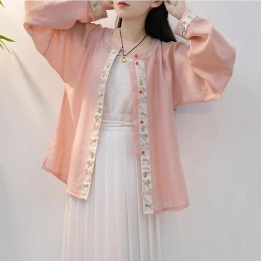 裁缝学苑AQ310明制圆领短衫对襟开衫汉服上衣纸样女装防晒裁剪 商品图2