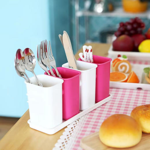 韩国 昌信 环保塑料创意收纳盒 安全多功能厨房桌面整理筐 抽屉内衣杂物分类 商品图2