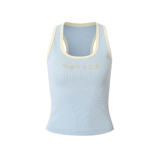 heris/H42121L/H42121H/大U领撞色包边 彩色花朵刺绣 遮副乳显瘦背心吊带 商品图5