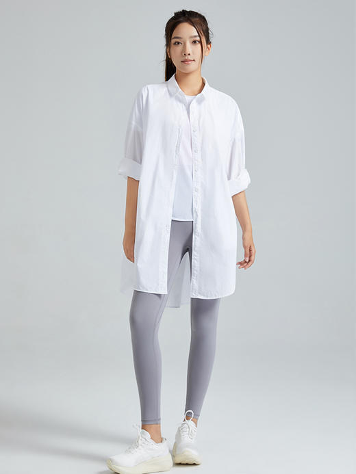 哈瓦塔全棉防晒休闲长款开襟衫 商品图7